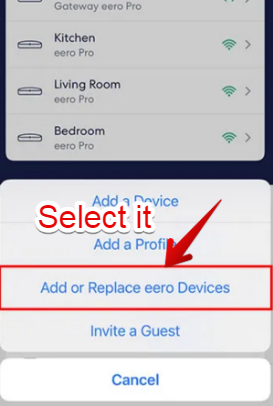 add or replace eero devices