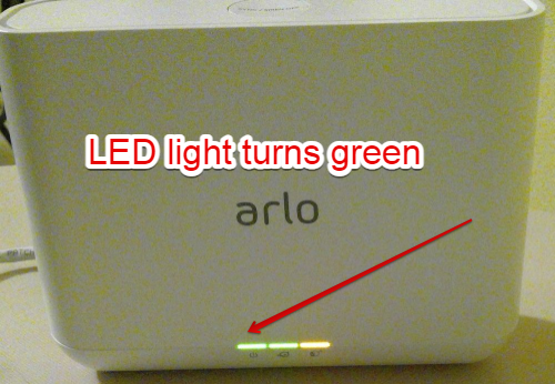 LED light turns green